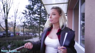 Public Agent Sexy Blonde Australian Isabelle Deltore Plays With A