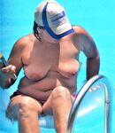 My Mature Wife Naked in the Pool - Photo #20