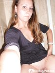 Horny brunette showing her naked body in public - Photo #17