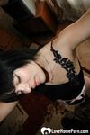 Black haired girlfriend showing her horny pussy - Photo #8