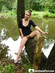 Girlfriend outdoors decides to pleasure herself passionately - Photo #6