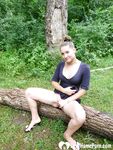 Girlfriend outdoors decides to pleasure herself passionately - Photo #53
