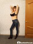Horny MILF strips jeans to masturbate passionately - Photo #21