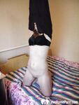 Skinny amateur brunette masturbates furiously on camera - Photo #19