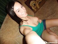 Hot teen shows her body in the mirror - Photo #30