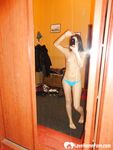 Hot teen shows her body in the mirror - Photo #51
