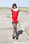 Hot mom and her favorite toy outdoors - Photo #5