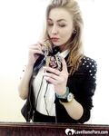 Pretty blonde shows her naked body on camera - Photo #16