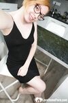 Lonely redhead teacher showing off her goods - Photo #11