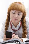 Redhead schoolgirl handles two completely erect peckers - Photo #6