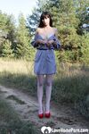 Amateur mom in stockings fools around in dirt - Photo #16