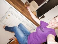 Hot mom teasing in her black stockings - Photo #11