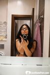 Cute nerdy babe taking some hot selfies - Photo #17
