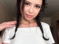Pretty brunette teen Molly Lo changes into a Wednesday Adams look - Photo #17