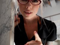 Blonde Lorelei Lee and brunette Kristina Rose masturbate in the school toilet - Photo #14