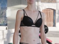 Skinny MILF amateur Lucia Blava gets fucked hard by a teen boy after showering - Photo #1