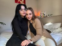 Lesbian couple Maria J and Ophelia strip totally naked while fooling around - Photo #6