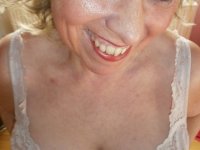 Horny granny Caro in high heels flaunting hairy armpits & mature ass - Photo #10