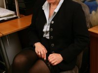 Mature blonde secretary Lauren E exposes her big ass and twat in stockings - Photo #2