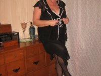 Overweight nan Girdle Goddess strips to her footwear in front of a dresser - Photo #4