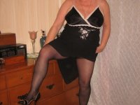 Overweight nan Girdle Goddess strips to her footwear in front of a dresser - Photo #6