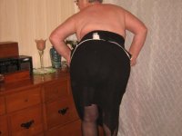 Overweight nan Girdle Goddess strips to her footwear in front of a dresser - Photo #9