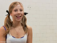Lesbian beauties Chastity Lynn & Talon French kiss under the shower - Photo #1