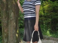 Petite Japanese granny Akiko Oda strips and shows her bushy wet beaver - Photo #3