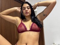 Dark haired teen models her lingerie collection in solo action - Photo #5