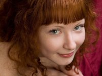 Curly-haired ginger Rochelle A strips naked & showcases her furry snatch - Photo #13