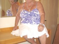 Fat British nan Grandma Libby completely disrobes while in a hotel room - Photo #1