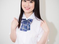 Japanese schoolgirl in socks and skirt chokes on a cock during a face fucking - Photo #1
