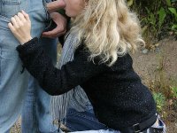 Blonde girl does hardcore anal in an abandoned building with strangers - Photo #2
