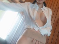 Cute Asian beauty presents her suckable big tits and yummy ass on the stairs - Photo #6