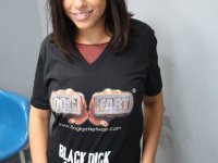 Black dick lover Adriana Chechik fingers pussy close up in gloryhole room - Photo #8