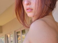 Fit redhead teen sheds man's underwear before toying twat outdoors - Photo #12