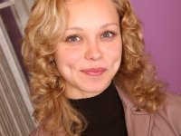 Curly-haired amateur teen Ira strips & reveals her juicy tits and booty - Photo #1