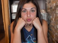 Teen girl Leah Gotti flashes a boob after posing non nude in ripped jeans - Photo #1