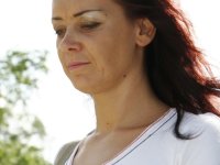 Naughty MILF Sharissa takes a facial while sucking an old man's dick outdoors - Photo #2