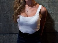 Skinny MILF Felony getting her fake tits pinned in rope bondage - Photo #1