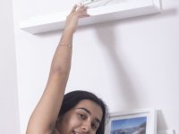 Ebony Amira Roshane exposing her super hairy body & bushy vulva - Photo #1