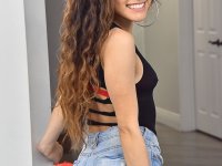 Exotic teen Christian Charity strips slowly and flaunts her sexy twat - Photo #3