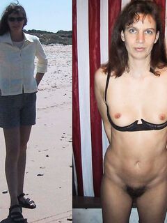 Bettina expose clothed and naked