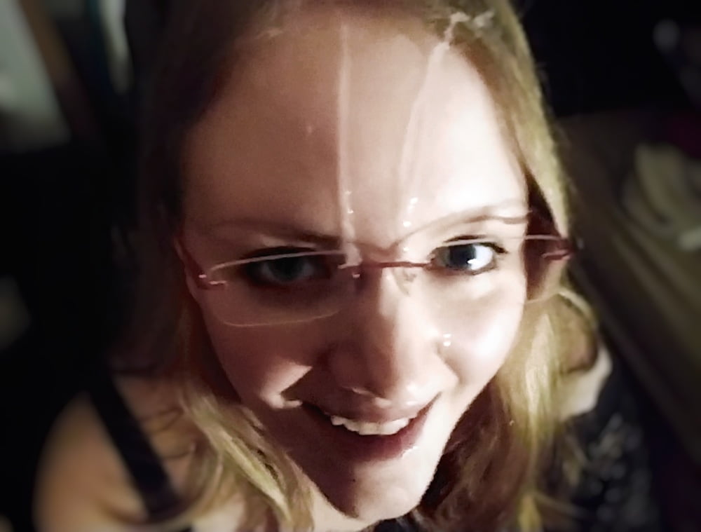 German blonde gets her first facial POV