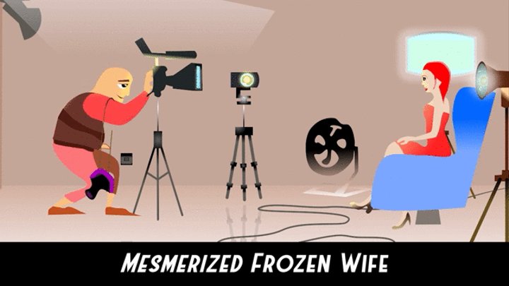 Mesmerized and Frozen Stuck Housewife