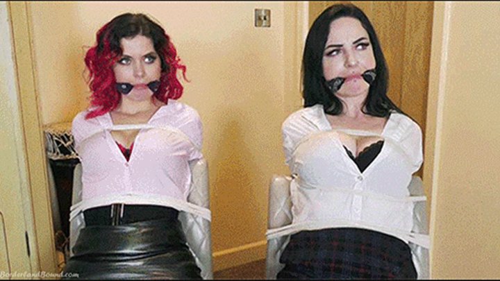 Nikita & Aemelia in: The Gus the Gorilla Caper: "We Need to Untie Ourselves Fast & Get Out Before HE Comes Back to Check on Us!" (The Full Story) (WMV)