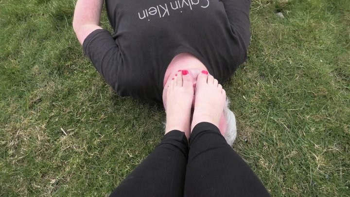 Natalia's Feet On His Face In The Countryside (4K)